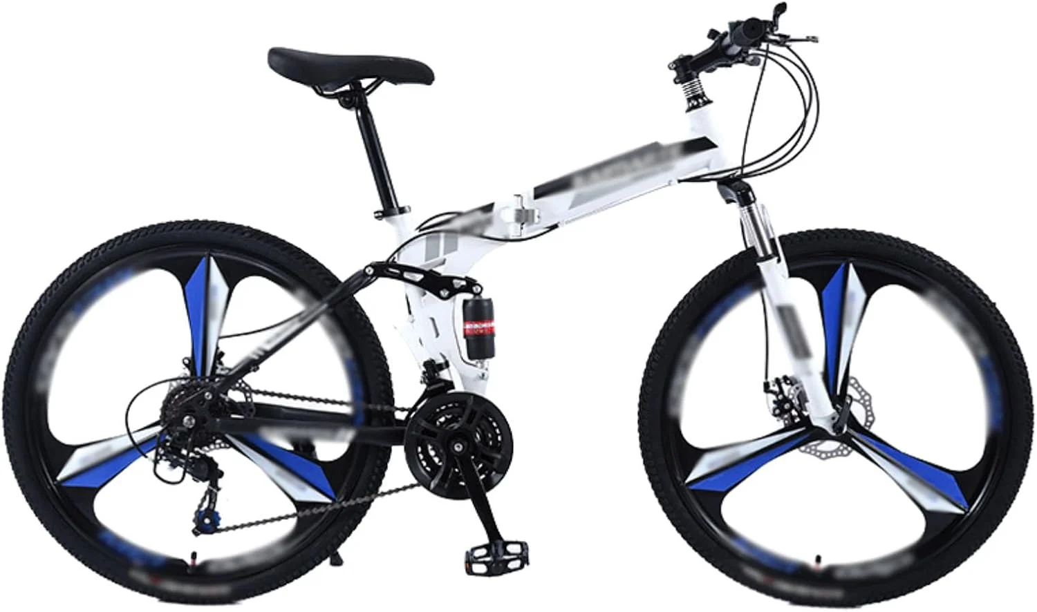 دوچرخه کوهستان تاشو 24 و 26 اینچی با سیستم تعلیق دوگانه، 21 دنده، فریم فولادی کربنی، مناسب ورزش و دوچرخه سواری برای بزرگسالان، آقایان، بانوان و نوجوانان