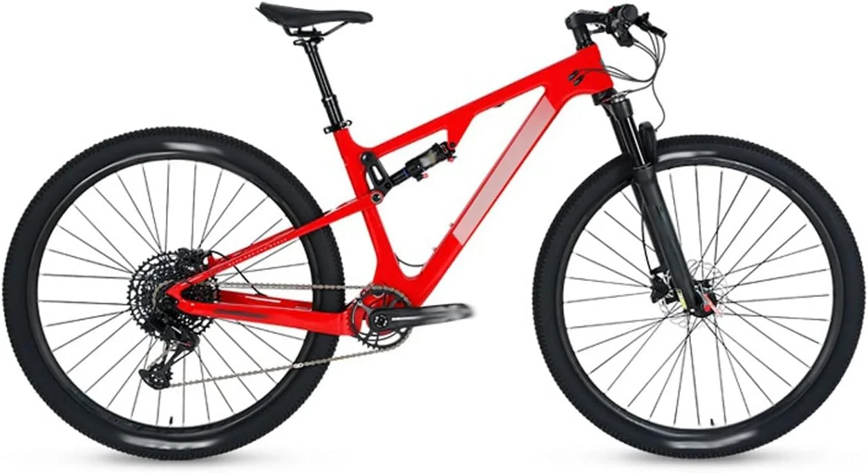 دوچرخه کوهستان T، دوچرخه کوهستان با سیستم تعلیق کامل، دوچرخه کوهستان با سیستم تعلیق دوگانه، دوچرخه مردانه (آبی تیره، متوسط)