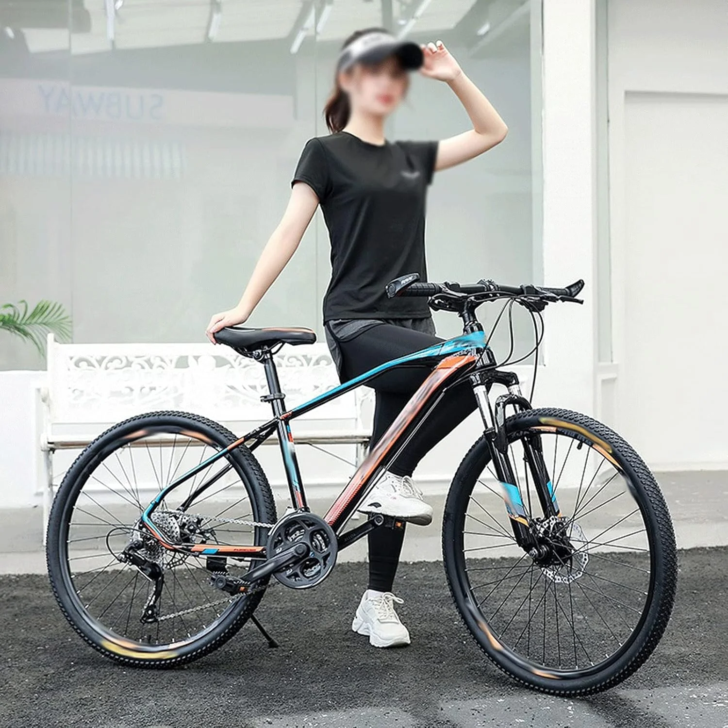 دوچرخه کوهستان بزرگسال با 24 دنده، فریم آلیاژ آلومینیوم، دوچرخه جاده مردانه مسابقه ای مناسب سواری و ورزش (Hortel)