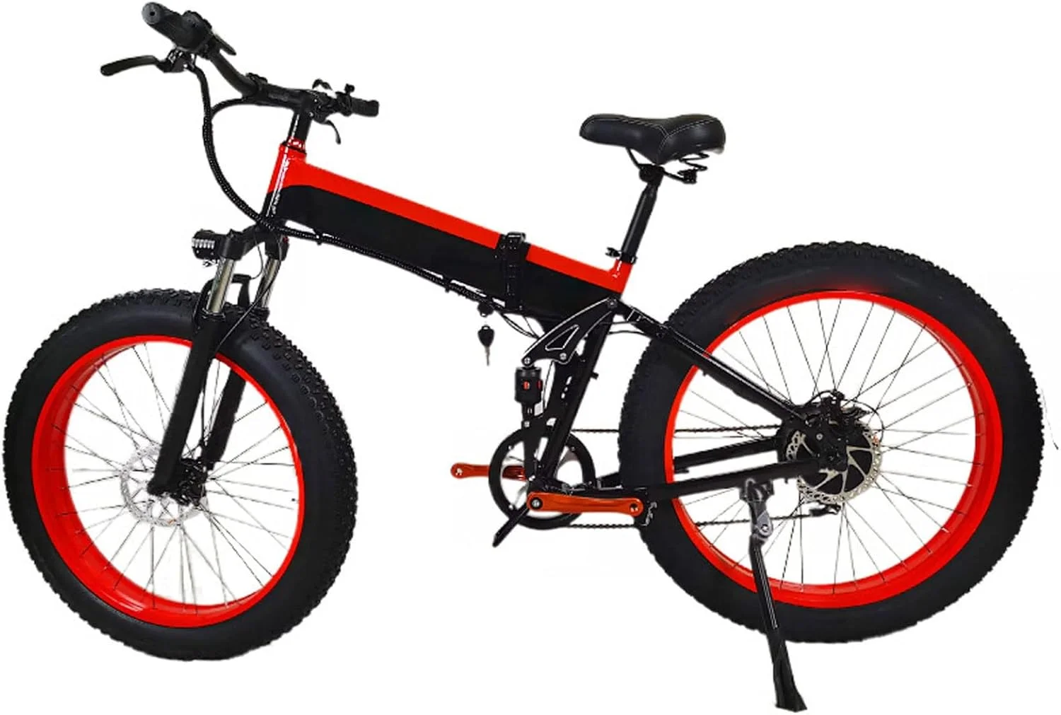 دوچرخه تاشو کوهستانی با تایرهای پهن