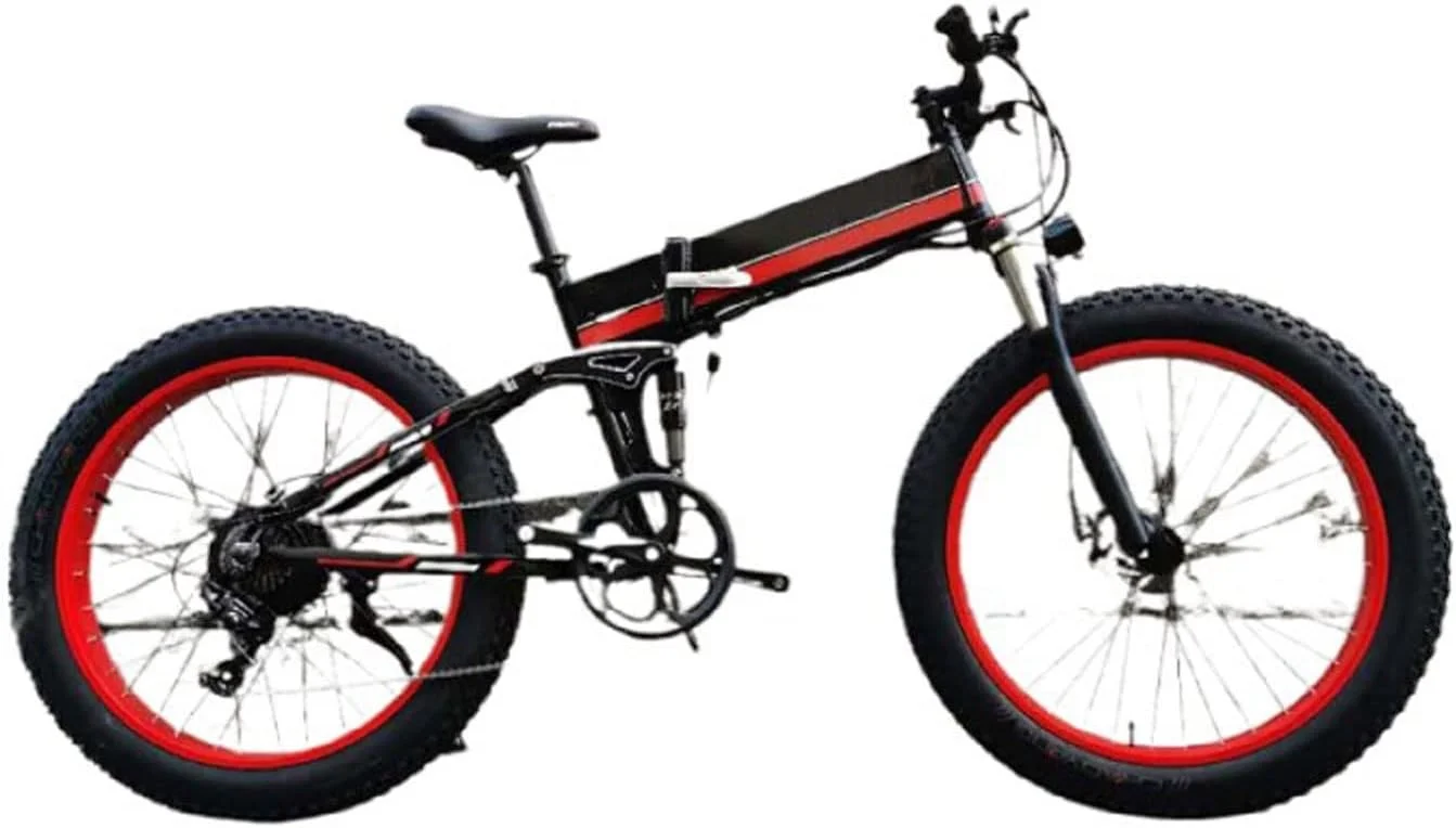 دوچرخه تاشو کوهستانی با تایرهای پهن