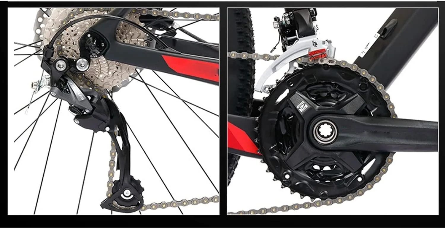 دوچرخه کوهستان فیبر کربنی، دوچرخه کوهستان سرعتی، کمک فنر دوشاخ جلو هیدرولیک