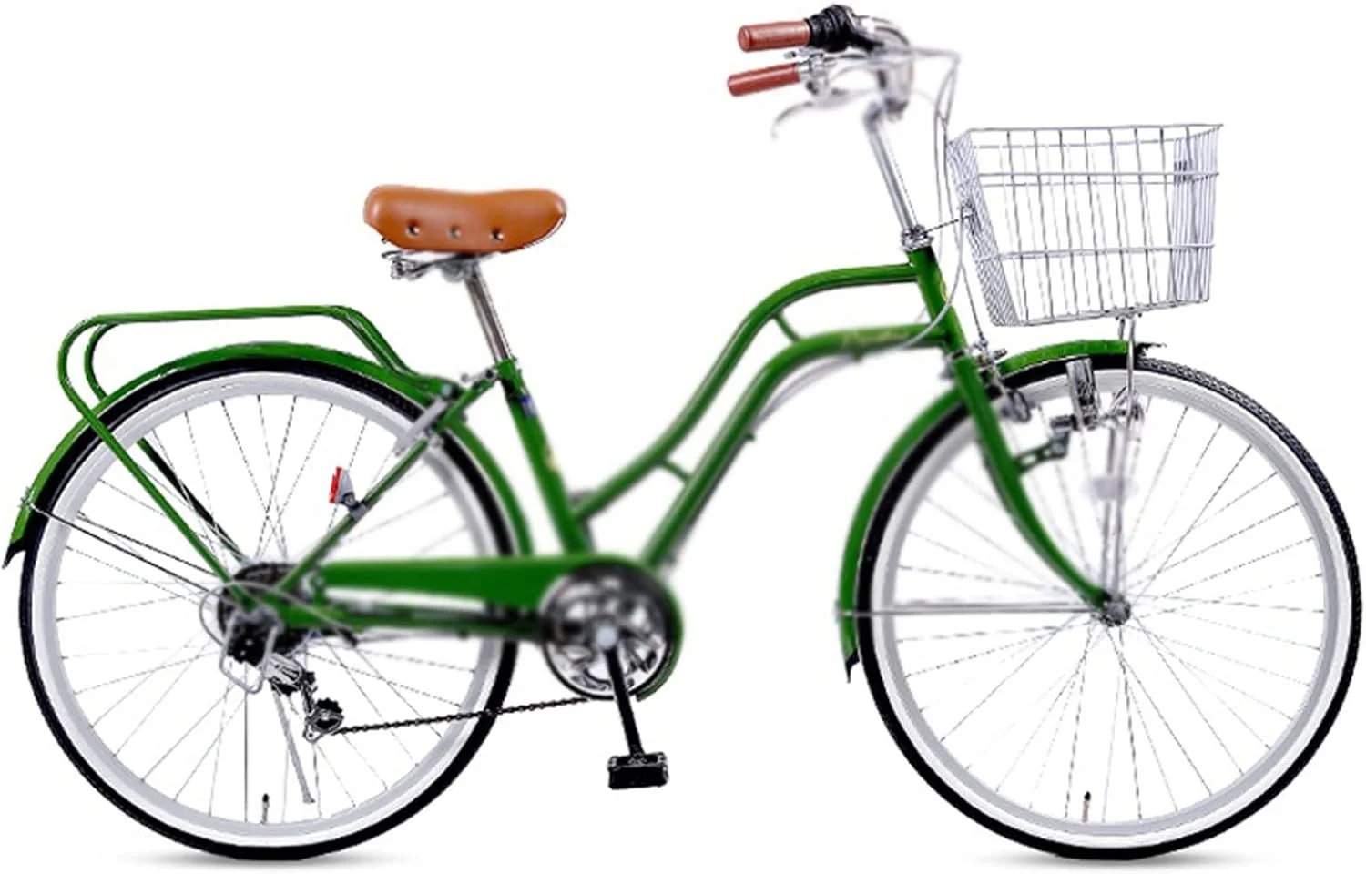 دوچرخه شهری 24 اینچی بزرگسال با سیستم دنده متغیر، دوچرخه کلاسیک زنانه
