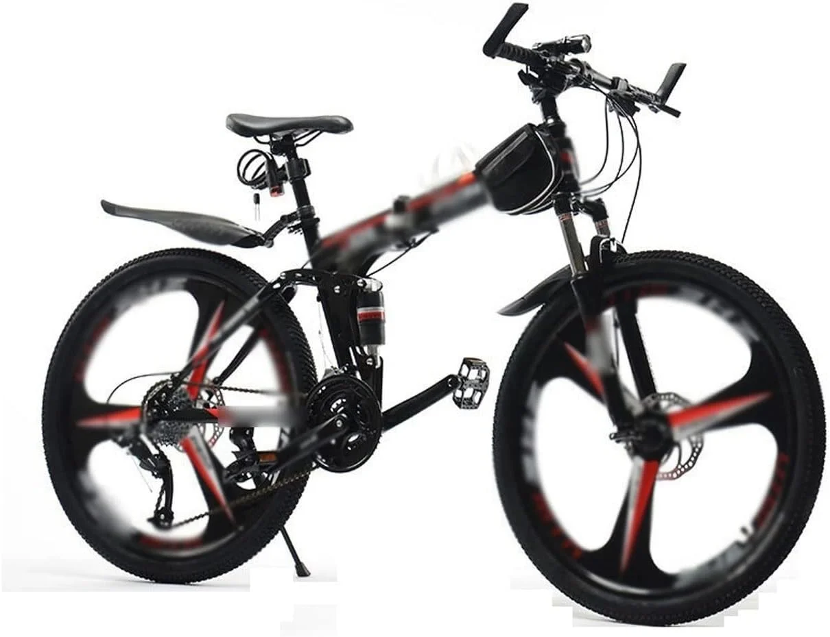 دوچرخه کوهستانی تاشو با سه چاقو، تک چرخ، کمک فنر دوبل، مناسب بزرگسالان، آقایان و بانوان