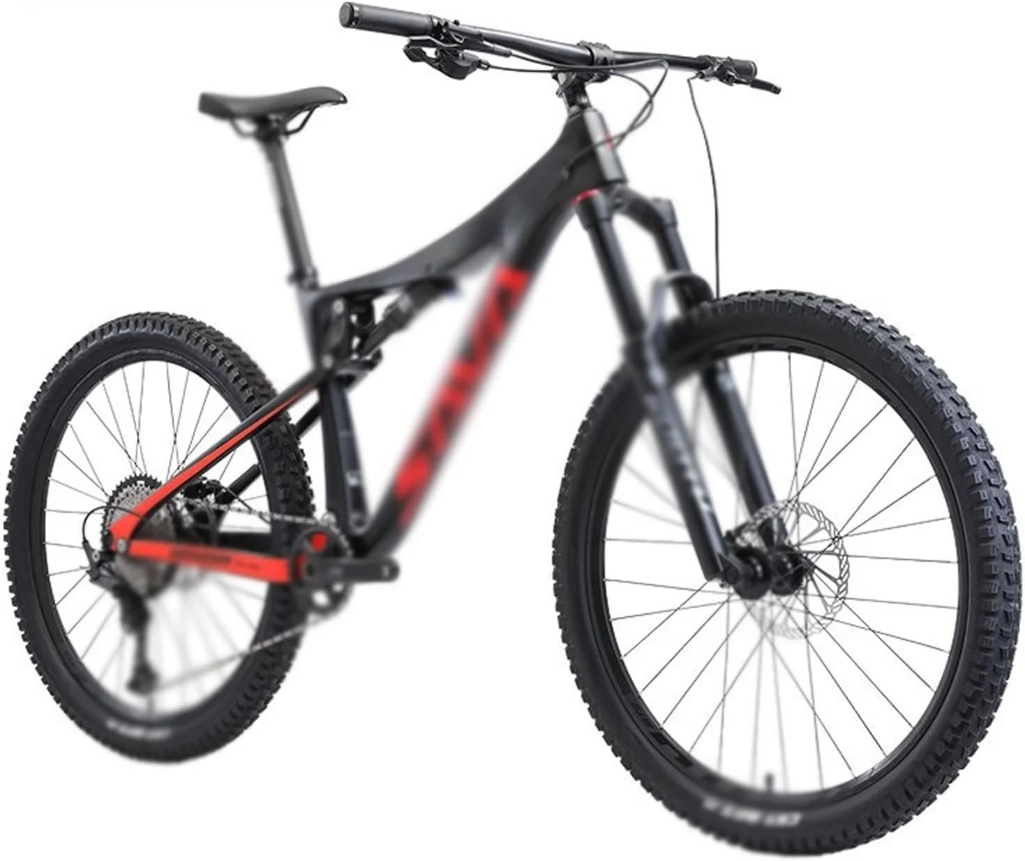 دوچرخه کوهستانی با فریم کربنی، سیستم تعلیق دوگانه و دم نرم