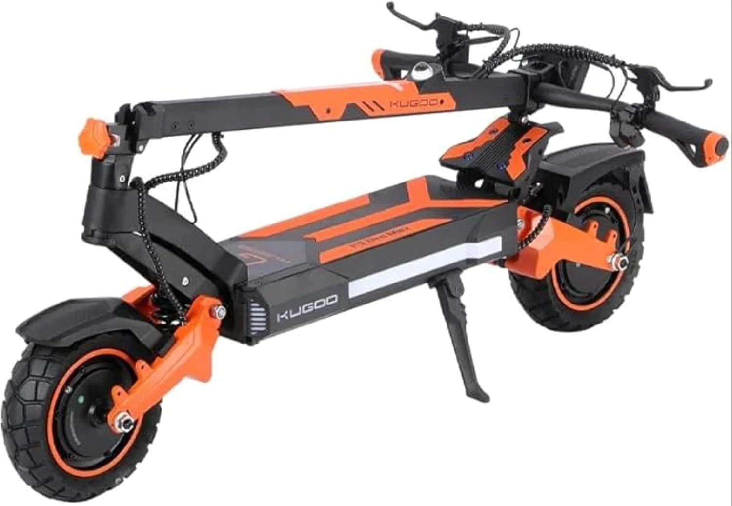 اسکوتر برقی کوگو F3-PRO-MAX، پیشنهادی برای بزرگسالان، باتری 52 ولت 23.4 آمپر ساعت، حداکثر مسافت پیمایش 95 کیلومتر، حداکثر سرعت 68 کیلومتر در ساعت، رنگ نارنجی