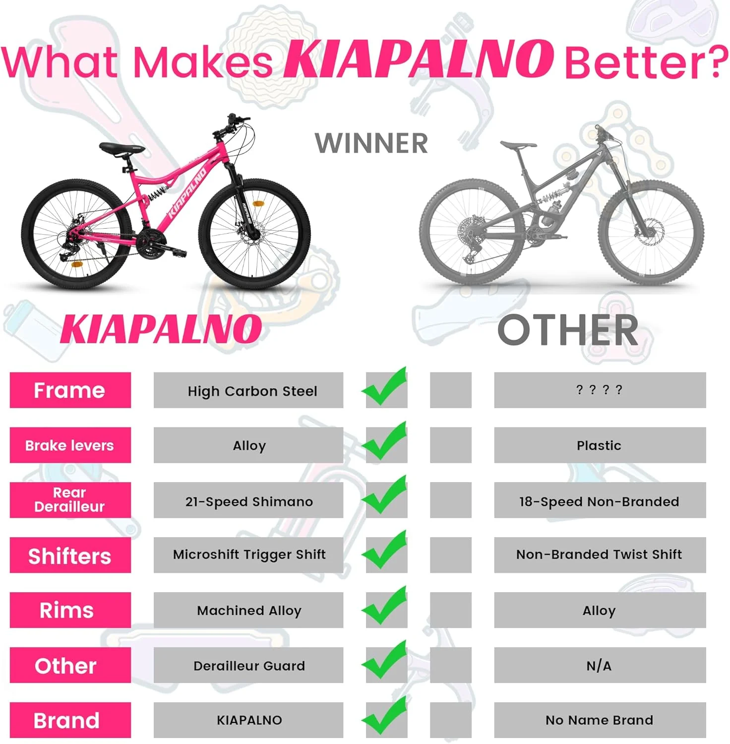 دوچرخه کوهستان سایز ۲۴، ۲۶، ۲۷.۵ اینچ، دوچرخه دو کمک فنره مردانه و زنانه، ۲۱ دنده ترمز دیسکی دوبل، دوچرخه کوهستان پسرانه مردانه برای مدرسه، کار، کمپینگ تابستانی، انتخاب هدیه تولد