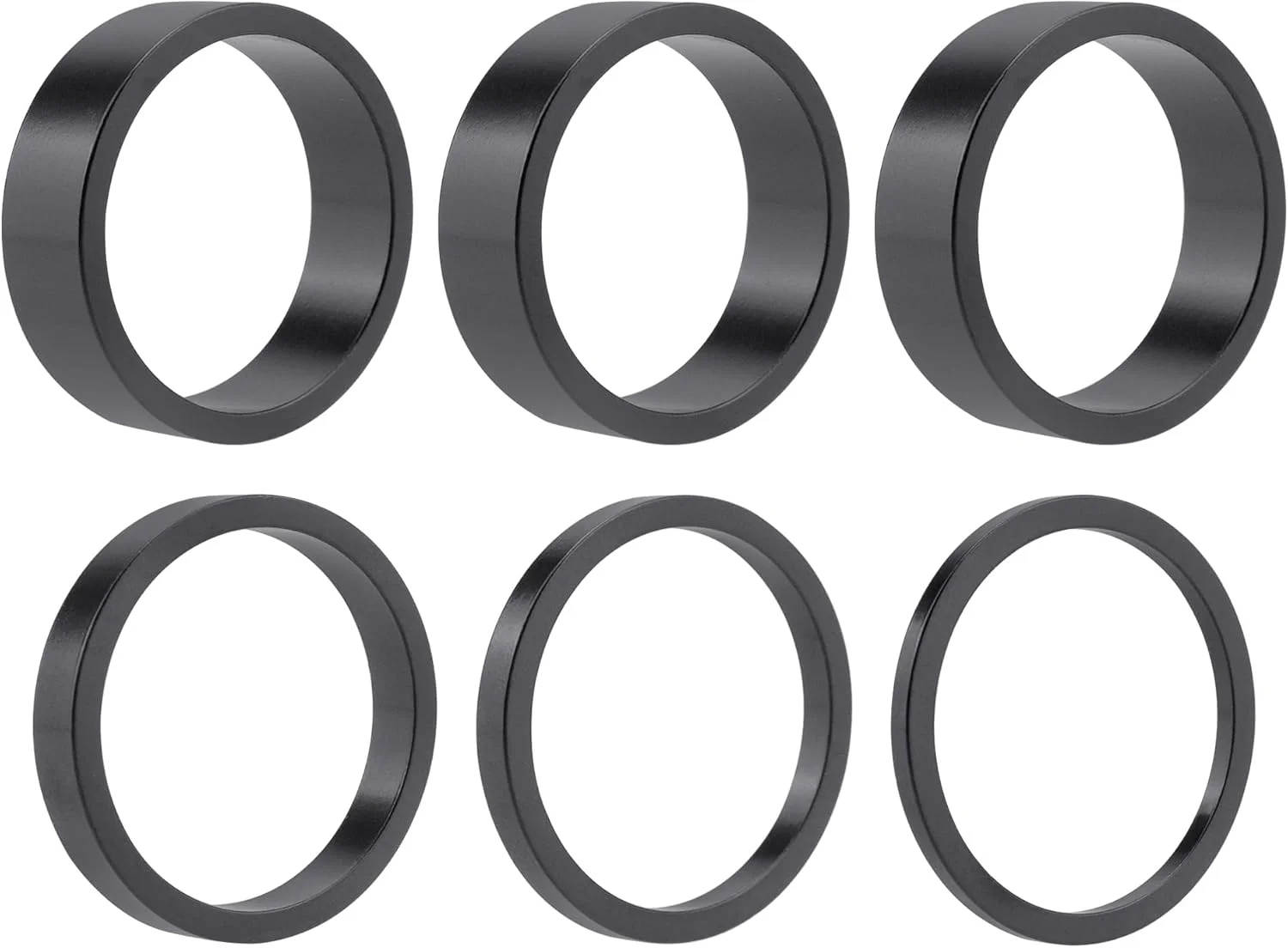 6 عدد اسپیسر هدست 1 1/8 اینچ آلیاژ آلومینیوم برای دوچرخه های MTB BMX جاده ای 2mm 3mm 5mm 10mm (مشکی) 6 عدد اسپیسر هدست 1 1/8 اینچ آلیاژ آلومینیوم برای دوچرخه های MTB BMX جاده ای 2mm 3mm 5mm 10mm (مشکی)