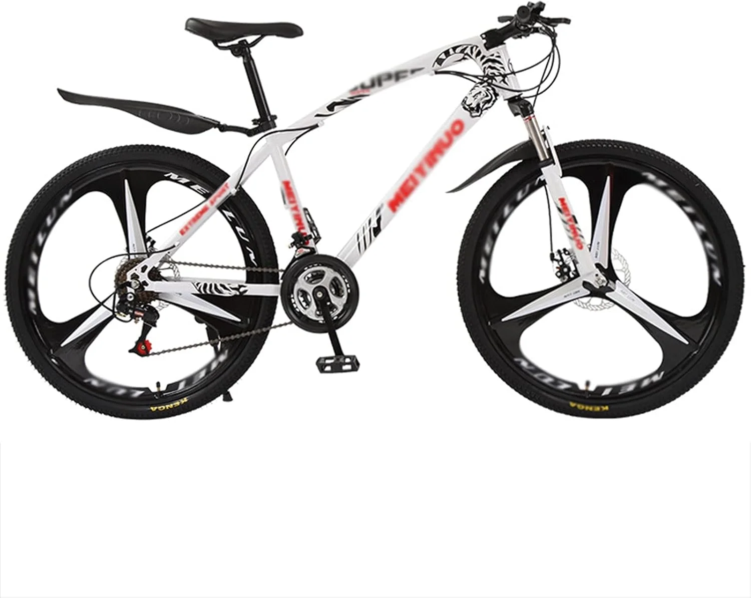 دوچرخه کوهستانی بچه گانه با 21 دنده، فریم آلومینیومی فولادی، دوچرخه کوهستانی 26 اینچی با کمک فنر برای نوجوانان و بزرگسالان (رنگ: Style1، سایز: 26 اینچ 21 دنده)