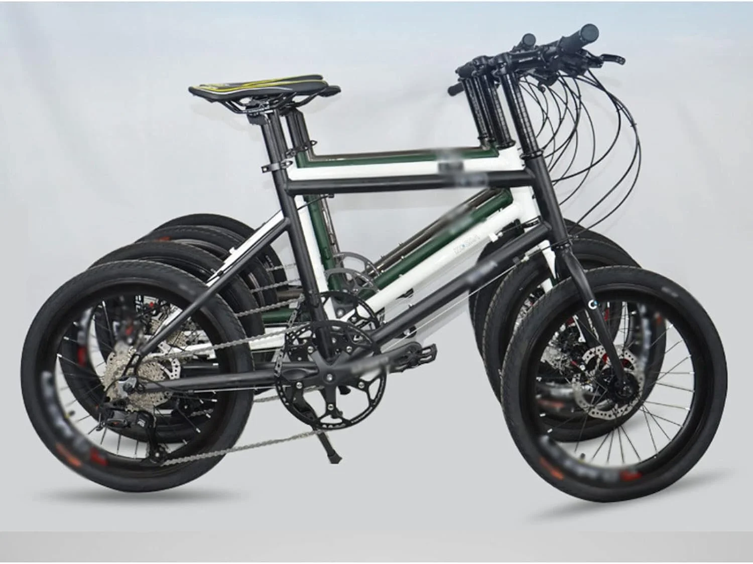 دوچرخه کروزر SFALCI، دوچرخه با چرخ 20 اینچی، 9 سرعته، فولاد کربن بالا، ترمز دیسکی هیدرولیک، فریم آیرودینامیک مسابقه ای (Hortel)