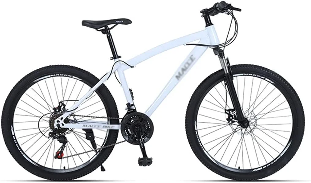 دوچرخه کوهستانی بچه گانه سایز ۲۴/۲۶ اینچ، دارای سیستم تعلیق کامل، ۲۷ دنده، ترمز دیسکی، مناسب برای آقایان و بانوان (رنگ: Style2، سایز: ۲۴ اینچ ۲۱ دنده)