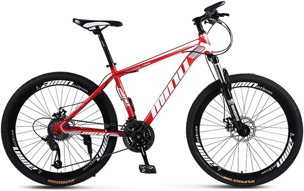 دوچرخه کوهستانی کودکان با فریم آلومینیومی و فولادی، دارای 27 دنده، دوچرخه جاده با کمک فنر، مناسب برای آقایان و بانوان (رنگ: Style4، سایز: 21 دنده)