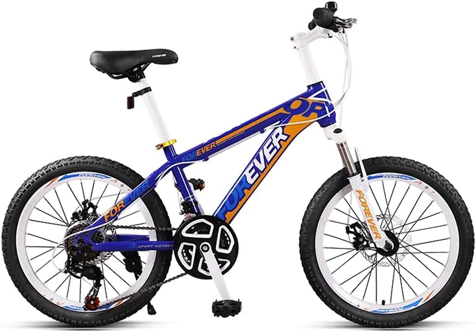 دوچرخه کوهستانی کودکانه 20 اینچی با دنده متغیر و کمک فنر در قسمت جلوی دوچرخه، مناسب برای پسران، دختران، دانش آموزان مقطع راهنمایی و نوجوانان