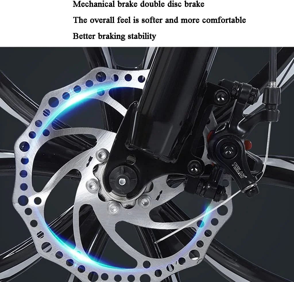 دوچرخه کوهستانی بچه گانه سایز ۲۴/۲۶ اینچ، دارای سیستم تعلیق کامل، ۲۷ دنده، ترمز دیسکی، مناسب برای آقایان و بانوان (رنگ: Style2، سایز: ۲۴ اینچ ۲۱ دنده)