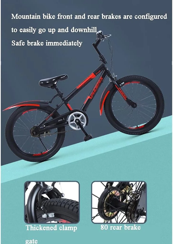 دوچرخه کودکانه سایز 20 اینچ، دوچرخه کوهستانی با فریم فولادی کربنی مقاوم، ترمز دیسکی مناسب آقایان و بانوان (رنگ: Style1)