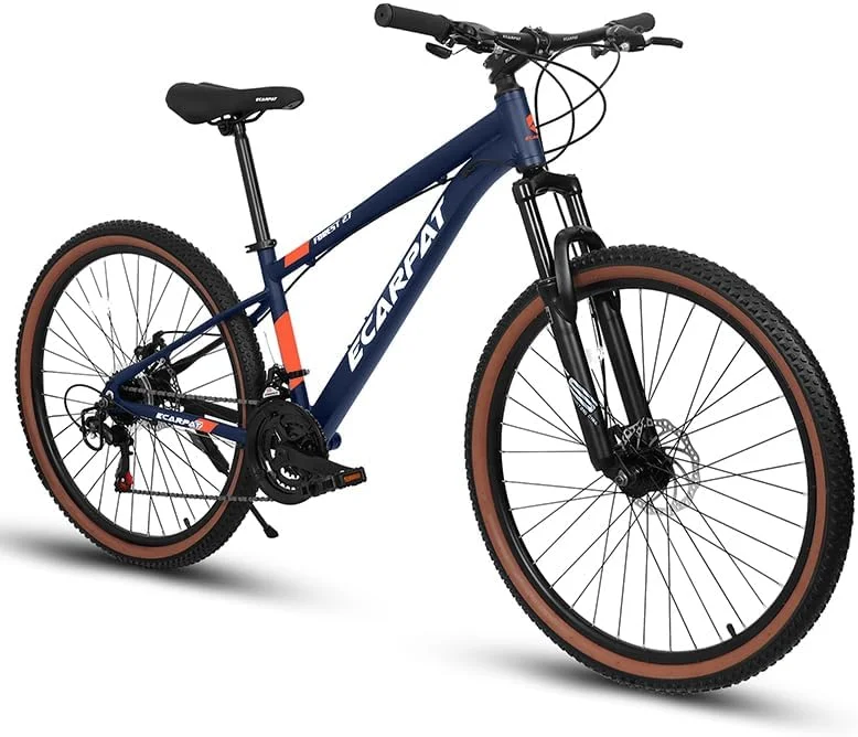 دوچرخه کوهستانی 27 اینچی با 21 دنده، ترمز دیسکی و سیستم تعویض دنده ماشه ای، فریم آلومینیومی مناسب برای همه