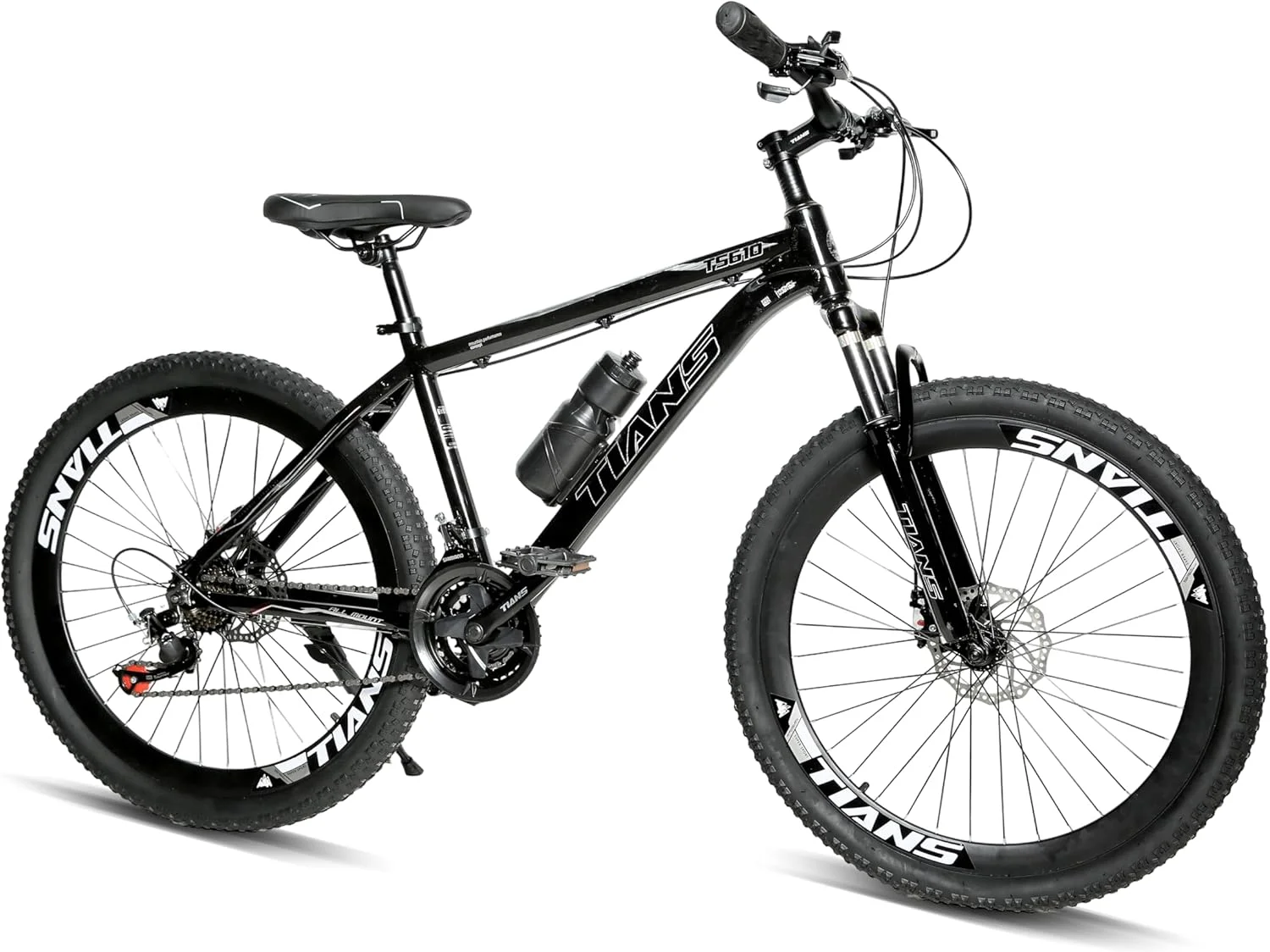 دوچرخه کوهستانی آلومینیومی کامل دراک 26 اینچ جوانان/بزرگسالان، 7-21 سرعته ترنری توسط دراک‌بایکز (26، مشکی)