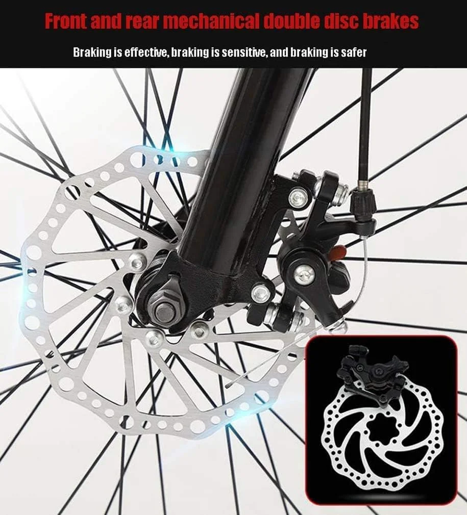 دوچرخه کوهستان، دوچرخه برفی ساحلی با فریم آلومینیومی سبک وزن و سیستم تعلیق کامل، دوچرخه با ترمز دیسکی دوبل، دوچرخه کوهستان هاردتیل مناسب برای آقایان و بانوان