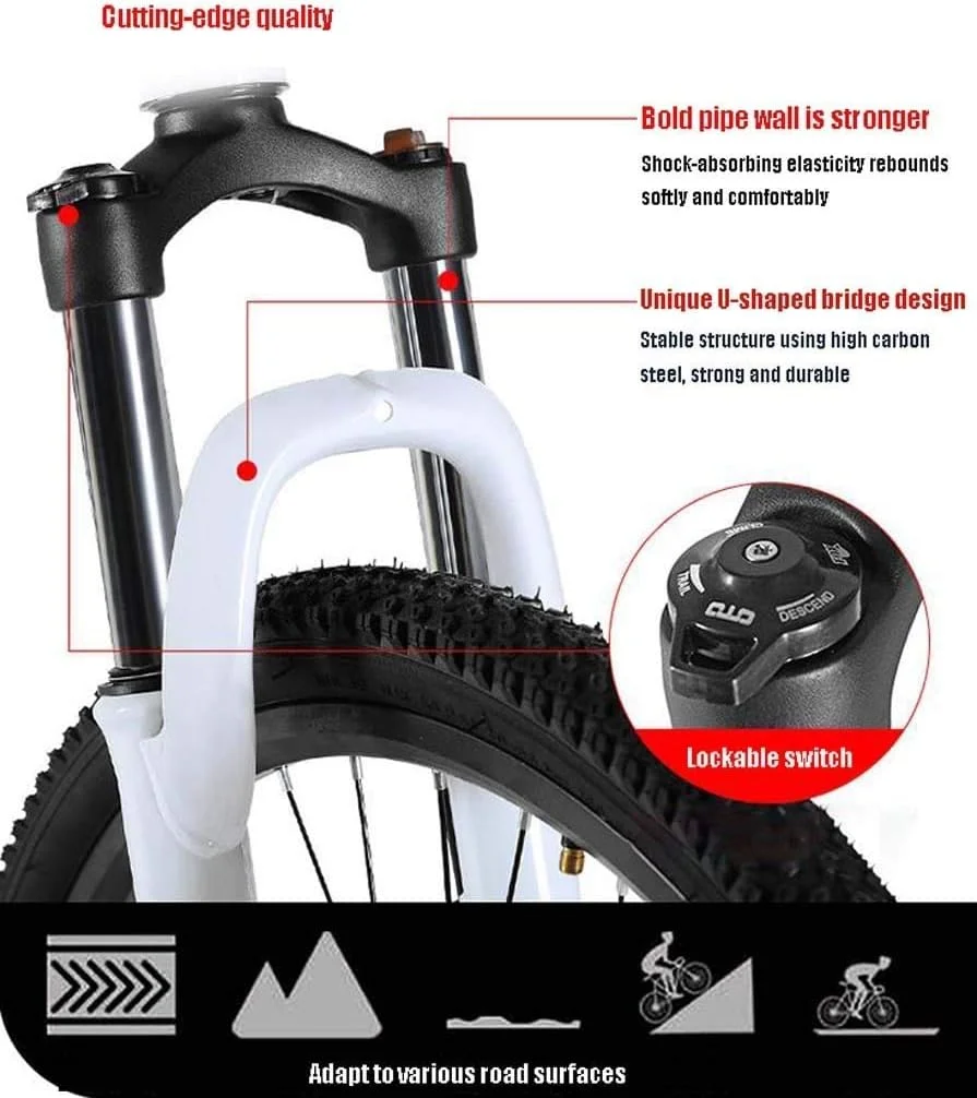 دوچرخه کوهستان، دوچرخه برفی ساحلی با فریم آلومینیومی سبک وزن و سیستم تعلیق کامل، دوچرخه با ترمز دیسکی دوبل، دوچرخه کوهستان هاردتیل مناسب برای آقایان و بانوان