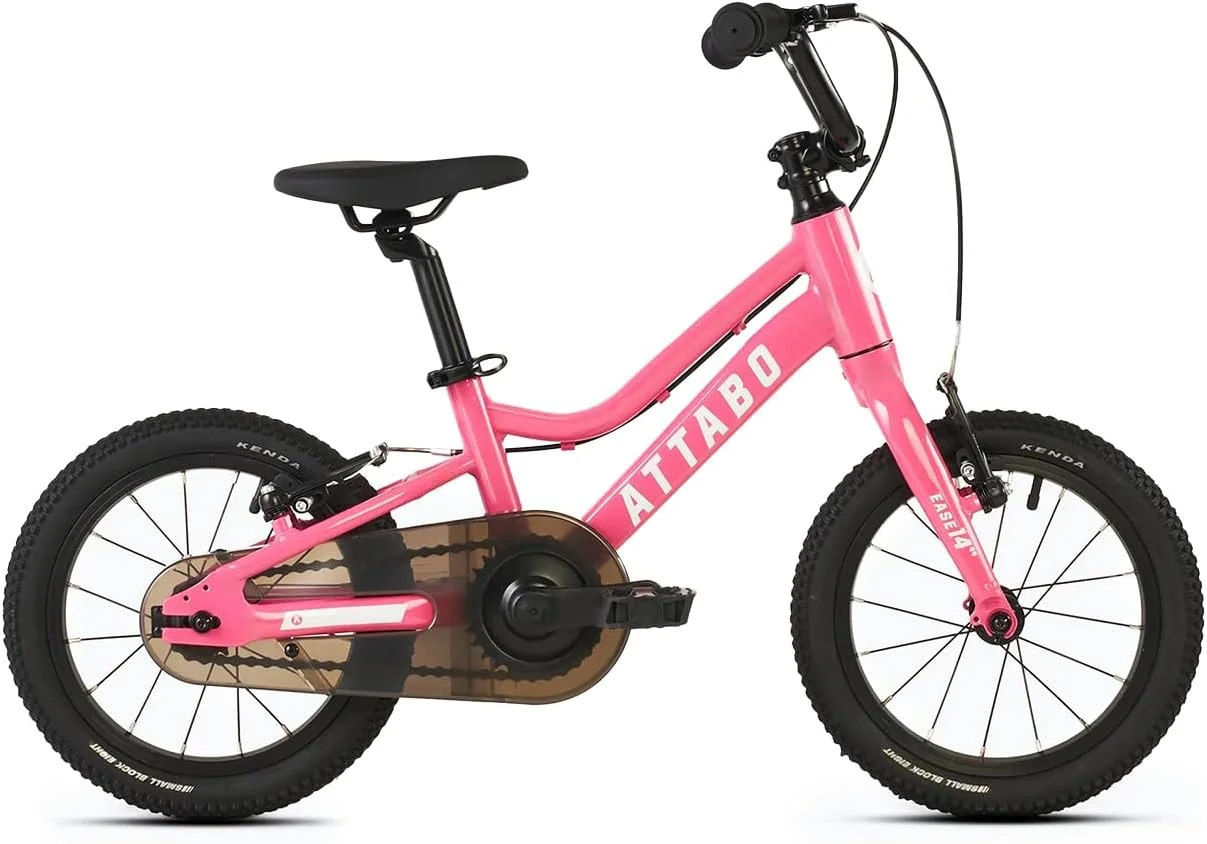 دوچرخه کودکانه ATTABO Ease 14 (مناسب 2 تا 5 سال) با فریم آلومینیومی سبک، چرخ های 14 اینچی، مناسب برای قد 85-110 سانتی متر، فقط 7 کیلوگرم، حداکثر بار 50 کیلوگرم، ارگونومیک و پایدار