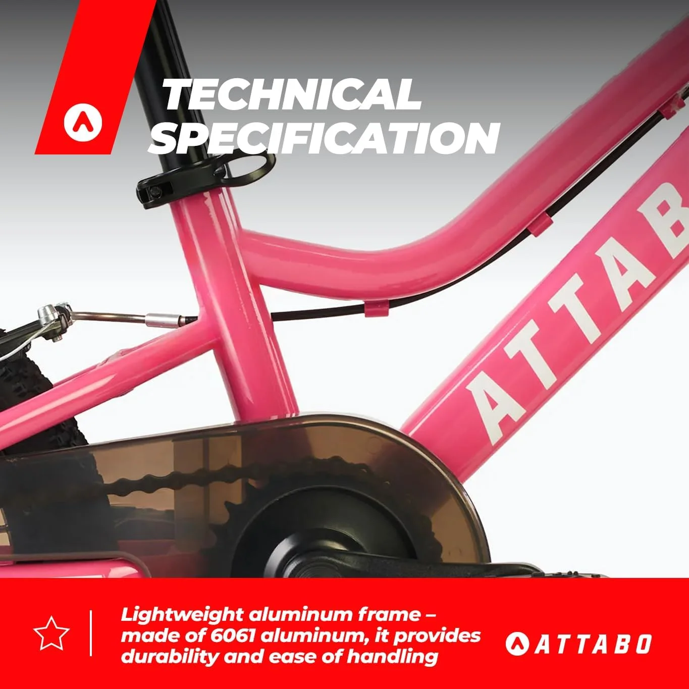 دوچرخه کودکانه ATTABO Ease 14 (مناسب 2 تا 5 سال) با فریم آلومینیومی سبک، چرخ های 14 اینچی، مناسب برای قد 85-110 سانتی متر، فقط 7 کیلوگرم، حداکثر بار 50 کیلوگرم، ارگونومیک و پایدار