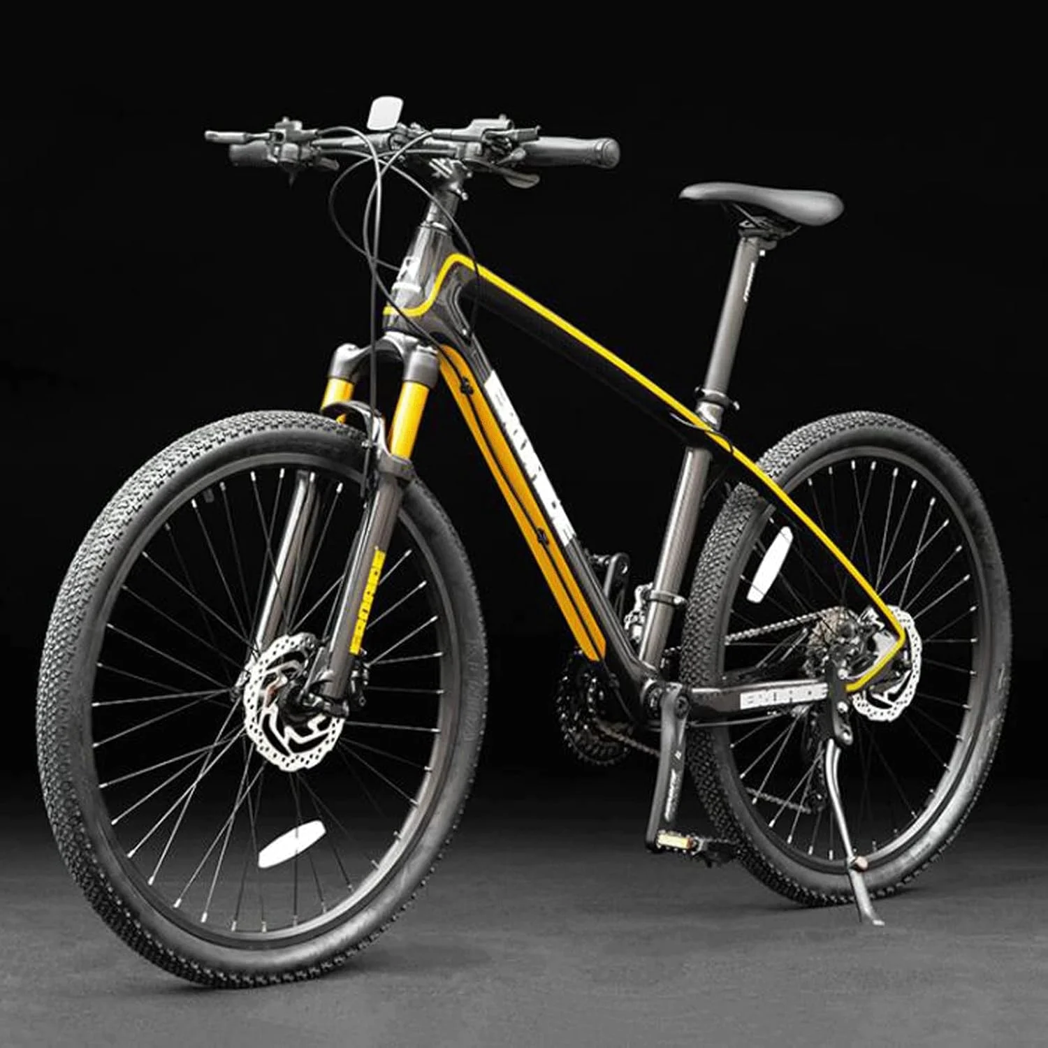 دوچرخه کوهستان سایز 27.5 اینچ با فریم فیبر کربن فوق سبک، ترمز دیسکی دوگانه، مناسب آقایان و بانوان