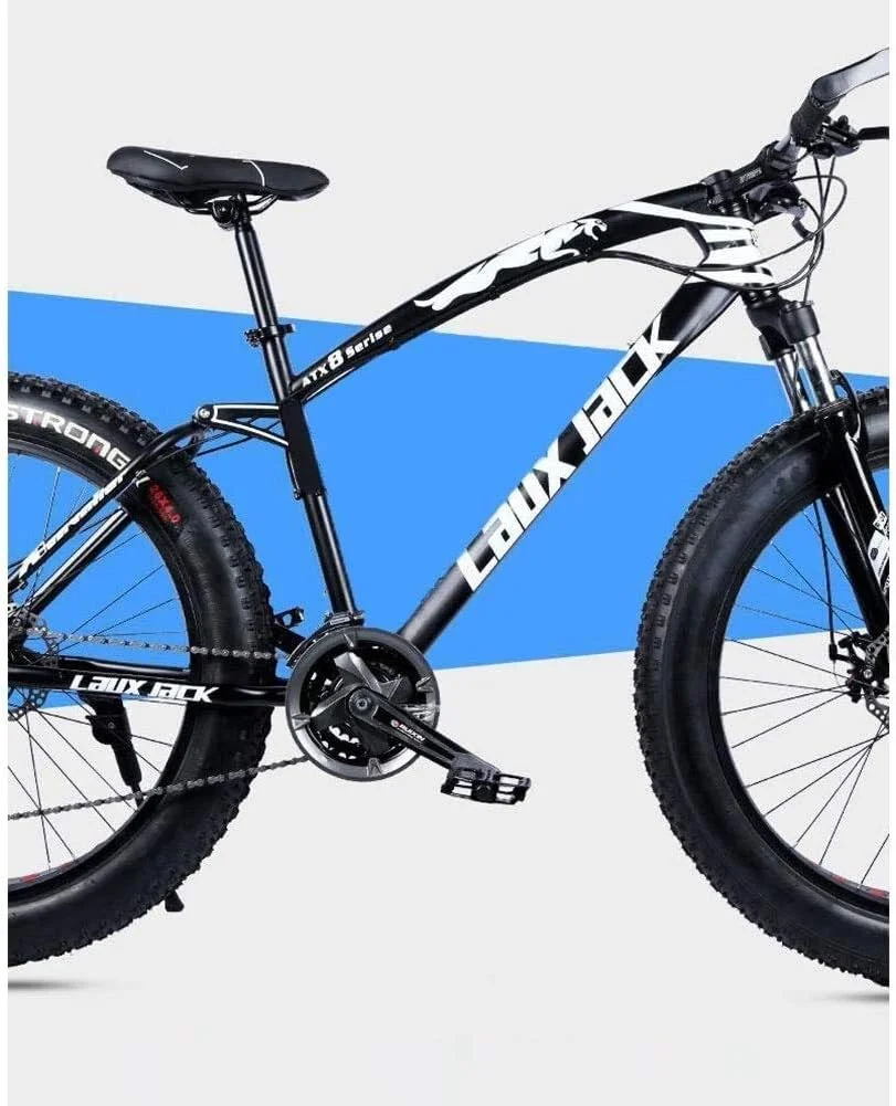 دوچرخه کوهستان با فریم فولادی کربنی، تایر پهن و سیستم تعلیق جلو، مناسب برای تمام سطوح، سایز 26 اینچ با 7/21/24/27 دنده