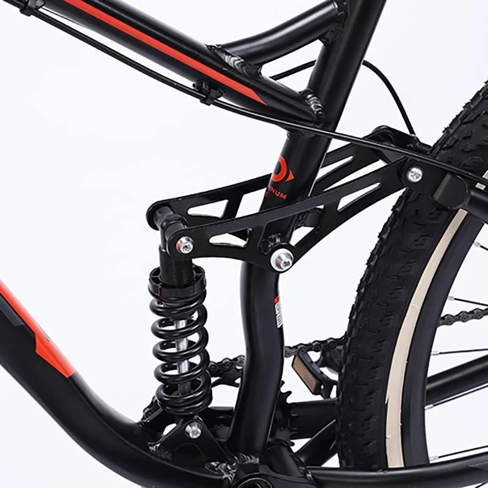 دوچرخه کوهستان 27.5 اینچی با سیستم تعلیق کامل، دوچرخه کوهستانی مردانه، دوچرخه مسیر کوهستانی با ترمزهای دیسکی دوگانه با فولاد کربنی بالا 9/10/11/12 سرعته