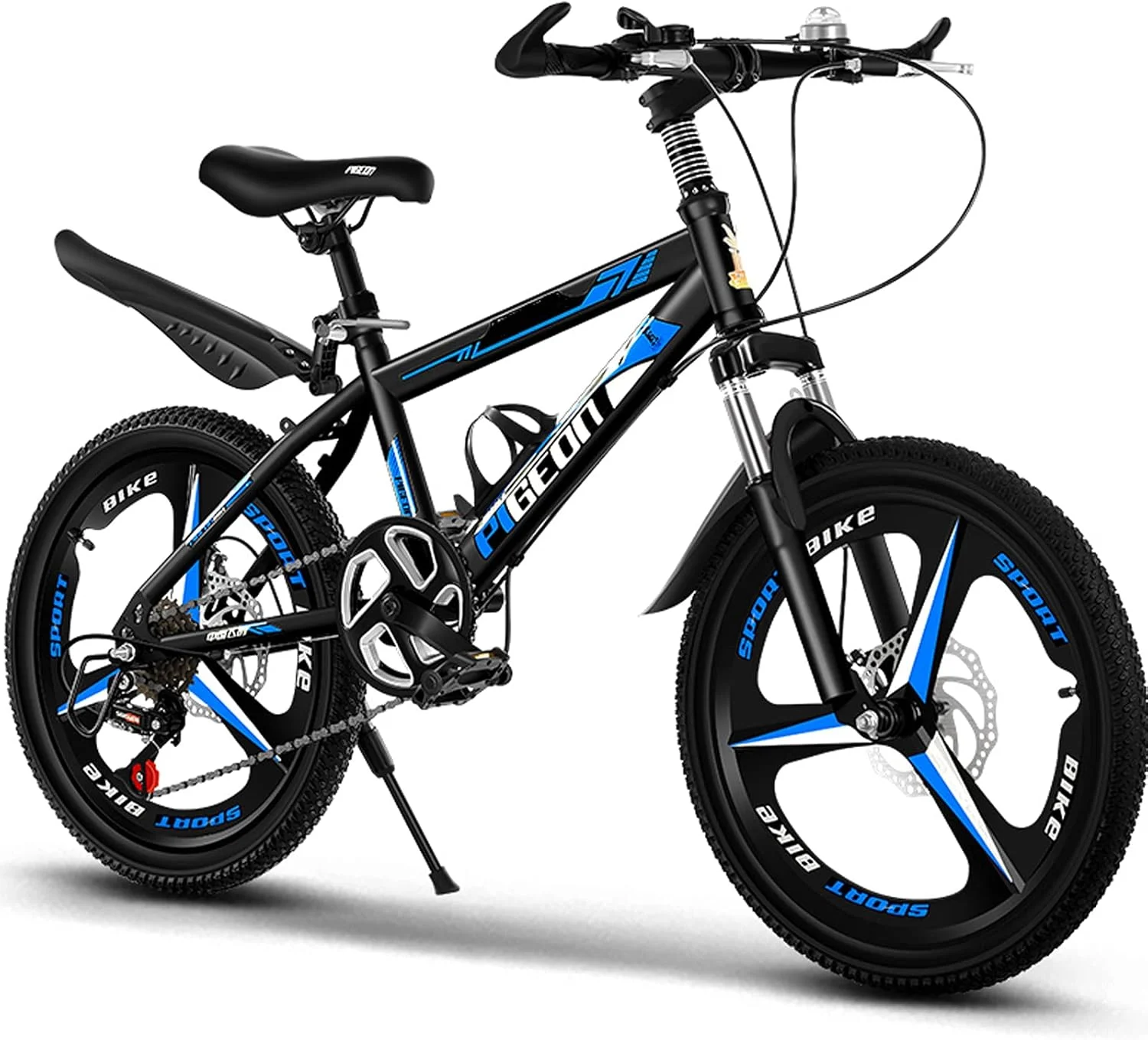 دوچرخه کوهستان تاشو با چرخ های 20/22 اینچی، ترمز دیسکی دوبل، سیستم تعلیق کامل ضد لغزش، به همراه جا لیوانی، مناسب بزرگسالان، دانش آموزان و ورزش های فضای باز