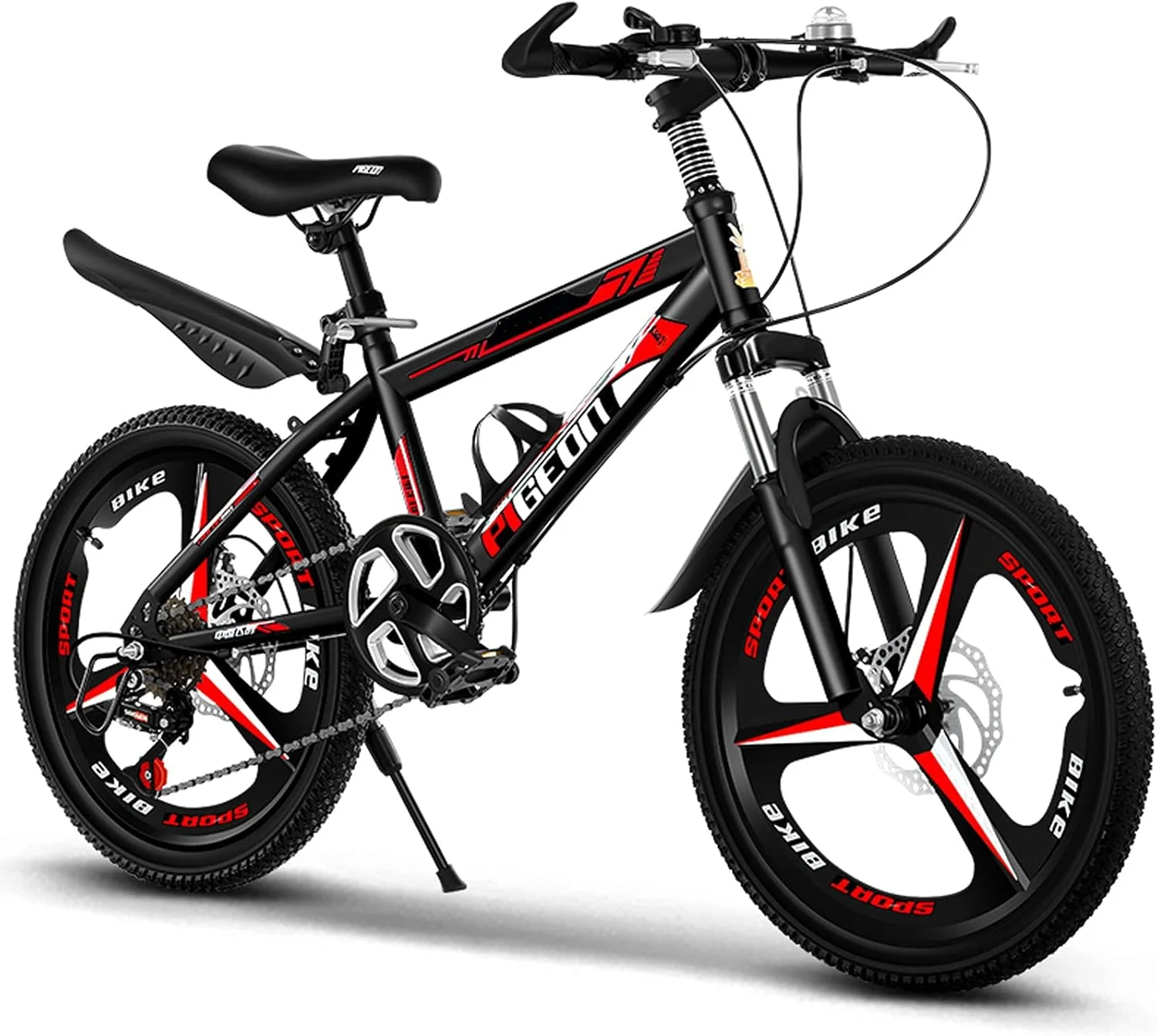 دوچرخه کوهستان با چرخ های 20/22 اینچی، ترمز دیسکی دوبل، سیستم تعلیق کامل، ضد لغزش، به همراه جا لیوانی، مناسب برای ورزش در فضای باز، دانش آموزان و بزرگسالان