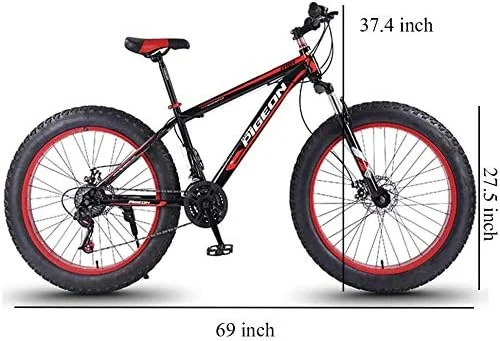 دوچرخه کوهستان 24 سرعته با لاستیک پهن 27.5 اینچی، فریم فولادی کربنی، مناسب برای آقایان و بانوان، دارای ترمز دیسکی دوبل دوچرخه کوهستان 24 سرعته با لاستیک پهن 27.5 اینچی، فریم فولادی کربنی، مناسب برای آقایان و بانوان، دارای ترمز دیسکی دوبل