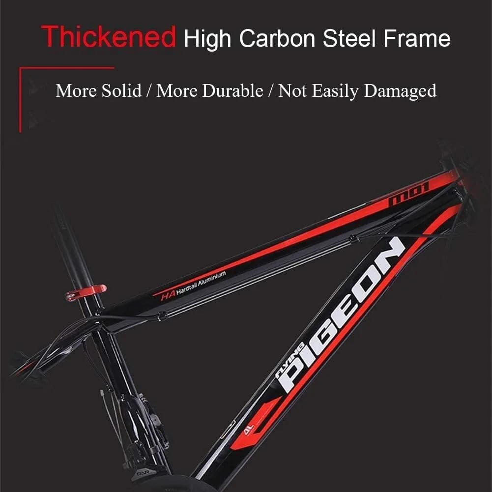 دوچرخه کوهستان 24 سرعته با لاستیک پهن 27.5 اینچی، فریم فولادی کربنی، مناسب برای آقایان و بانوان، دارای ترمز دیسکی دوبل دوچرخه کوهستان 24 سرعته با لاستیک پهن 27.5 اینچی، فریم فولادی کربنی، مناسب برای آقایان و بانوان، دارای ترمز دیسکی دوبل