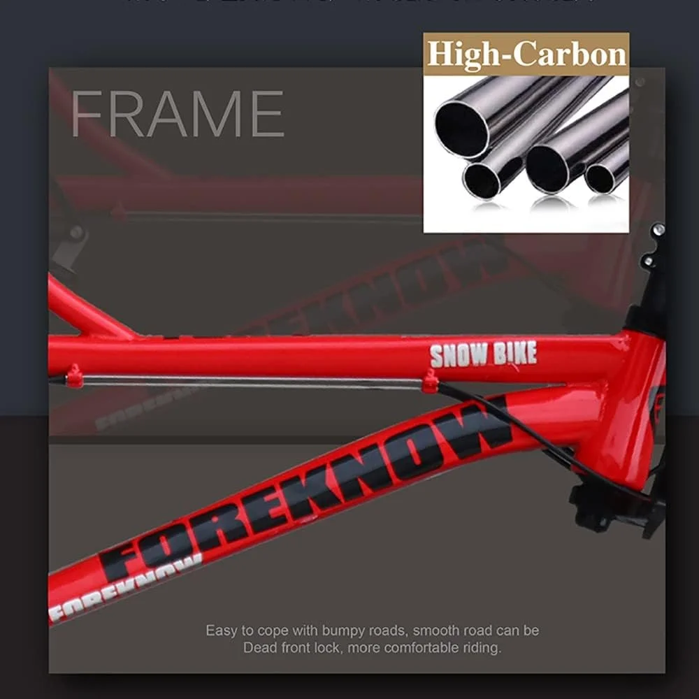 دوچرخه کوهستان 26 اینچی تایر پهن مناسب بزرگسالان، دوچرخه کوهستانی مسیرهای ناهموار با دنده های 7/21/24/27/30، دوچرخه کوهستان Hardtail فولاد کربنی با سیستم تعلیق جلو و صندلی قابل تنظیم دوچرخه کوهستان 26 اینچی تایر پهن مناسب بزرگسالان، دوچرخه کوهستانی مسیرهای ناهموار با دنده های 7/21/24/27/30، دوچرخه کوهستان Hardtail فولاد کربنی با سیستم تعلیق جلو و صندلی قابل تنظیم