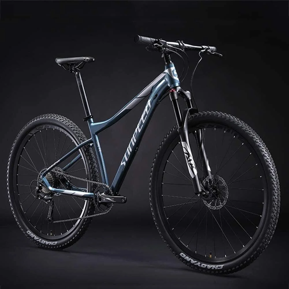 دوچرخه کوهستان 9 سرعته بزرگسال با چرخ‌های بزرگ، بدنه آلومینیومی هاردتیل، دوچرخه کوهستانی با سیستم تعلیق جلو مناسب مسیرهای کوهستانی
