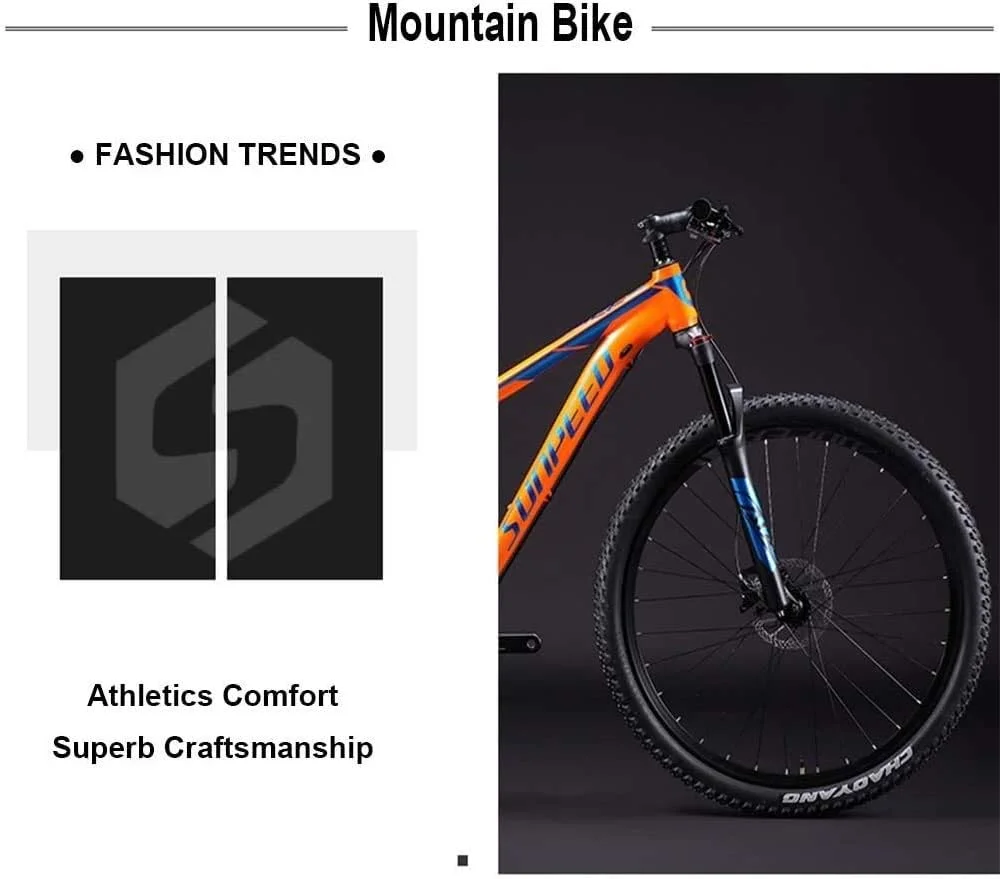 دوچرخه کوهستان 9 سرعته بزرگسال با چرخ‌های بزرگ، بدنه آلومینیومی هاردتیل، دوچرخه کوهستانی با سیستم تعلیق جلو مناسب مسیرهای کوهستانی