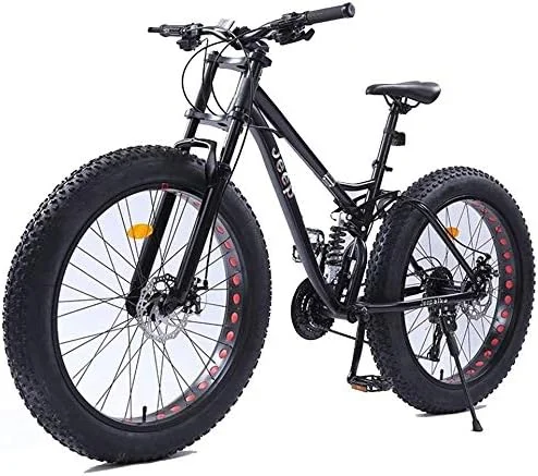 دوچرخه کوهستان 26 اینچی زنانه با ترمز دیسکی دوگانه، لاستیک پهن، بدنه فولادی کربنی با قابلیت تنظیم صندلی