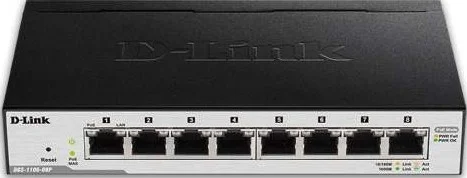 سوئیچ 8 پورت گیگابیتی PoE مدیریتی هوشمند D-Link سری DGS-1100-08P