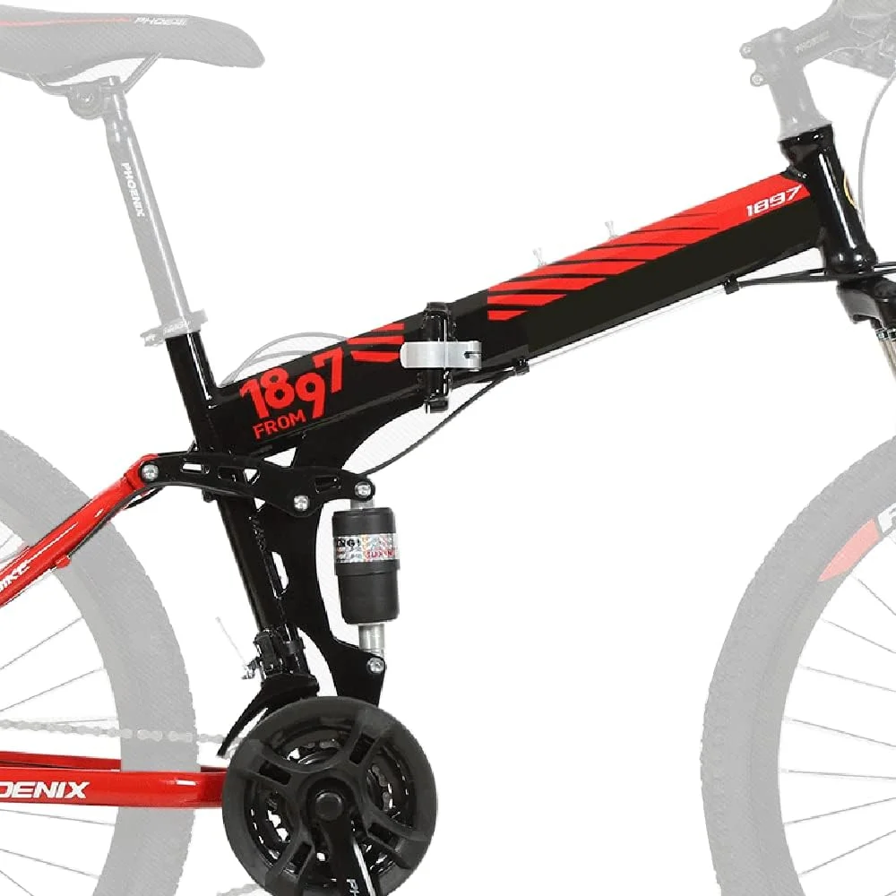 دوچرخه کوهستان 26 اینچی 21 سرعته تاشو با فریم فولادی کربنی و ترمز دیسکی دوبل، دوچرخه کوهستان 24/27 سرعته هاردتیل با صندلی قابل تنظیم