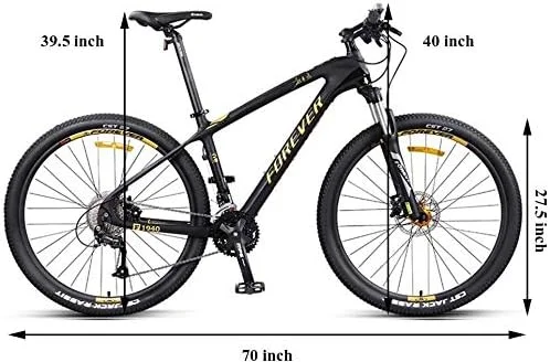 دوچرخه کوهستان 27.5 اینچی با فریم فیبر کربنی، سیستم تعلیق دوگانه و ترمز دیسکی، مناسب برای تمام سطوح، دوچرخه کوهستانی یونیسکس