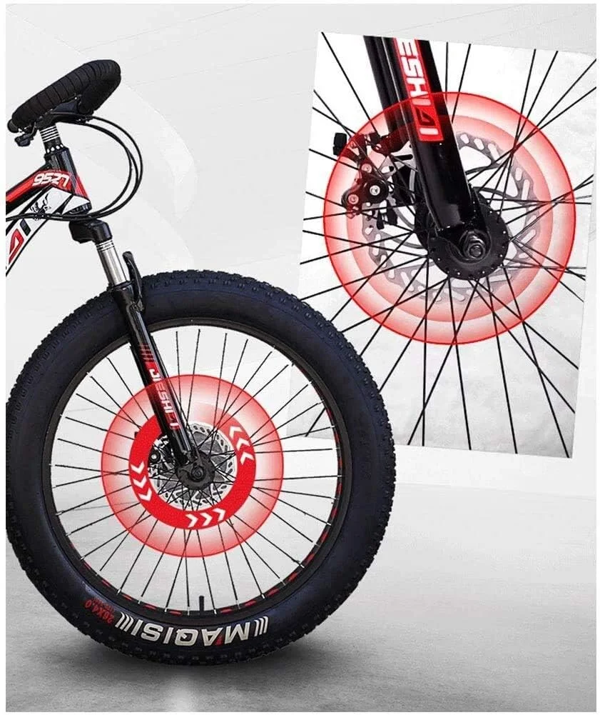 دوچرخه کوهستان تایر پهن با سیستم تعلیق دوگانه، بدنه فولادی کربنی، مناسب تمام سطوح، 26 اینچ با 7/21/24/27 دنده