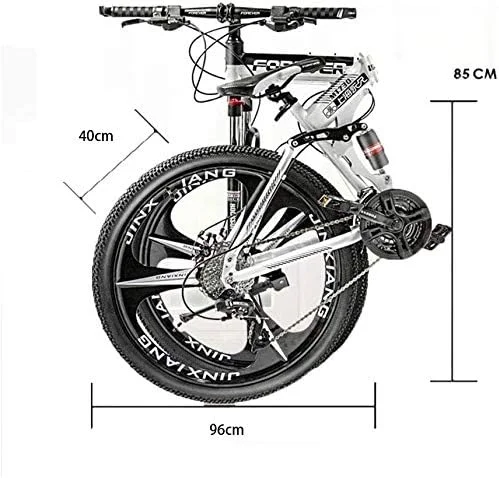 دوچرخه کوهستان با سیستم تعلیق کامل، سایز 26 اینچ، 21 دنده، تاشو، مناسب تمام سطوح، فریم فولادی کربنی