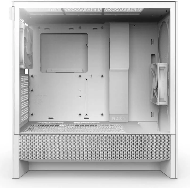 کیس مید تاور ATX جریان هوای NZXT H5 Flow نسخه 2024، دارای 2 فن F120Q از پیش نصب شده، بدنه فولاد SGCC، شیشه حرارت دیده با رنگ تیره، مدیریت آسان کابل، سفید | CC-H52FW-01 کیس مید تاور ATX جریان هوای NZXT H5 Flow نسخه 2024، دارای 2 فن F120Q از پیش نصب شده، بدنه فولاد SGCC، شیشه حرارت دیده با رنگ تیره، مدیریت آسان کابل، سفید | CC-H52FW-01