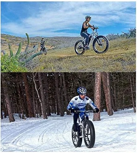 دوچرخه کوهستانی با لاستیک پهن، مناسب تمام سطوح، سایز 26 اینچ، 24 دنده، دارای سیستم تعلیق جلو، ترمز دیسکی دوبل، بدنه فولادی کربنی، مناسب برای استفاده در فضای باز، ساحل، دارای 3 پره، مناسب برای آقایان و بانوان