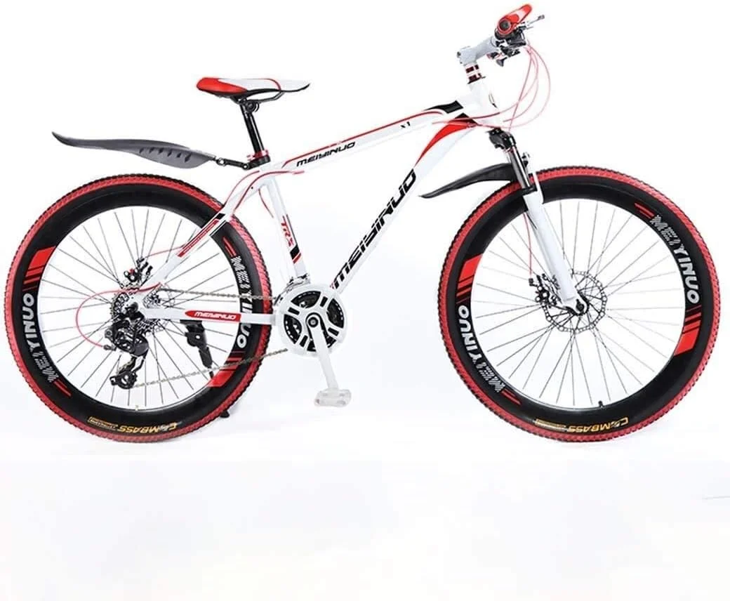 دوچرخه کوهستان بزرگسال سایز 26 اینچ 27 دنده، دوچرخه مردانه آلیاژ آلومینیوم سبک وزن، دوچرخه جاده با فریم کامل و سیستم تعلیق جلو