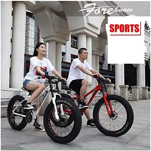 دوچرخه کوهستانی 26 اینچی با تایر پهن، فریم دوشاخ تعلیق و سیستم تعلیق، مناسب برای تمام سطوح، 7/21/24/27 سرعته، 26 اینچ، 21 سرعته