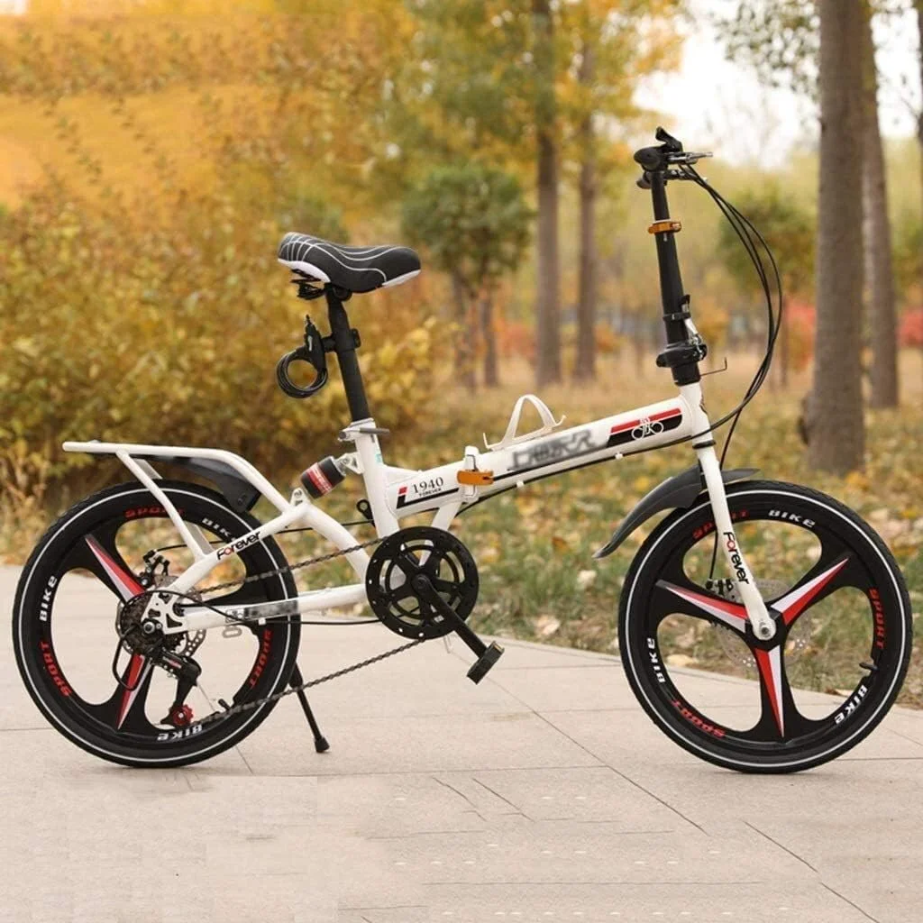 دوچرخه تاشو بزرگسال سایز 20 اینچ مناسب آقایان و بانوان، دوچرخه کوهستانی فضای باز، دوچرخه جاده ای دانشجویی