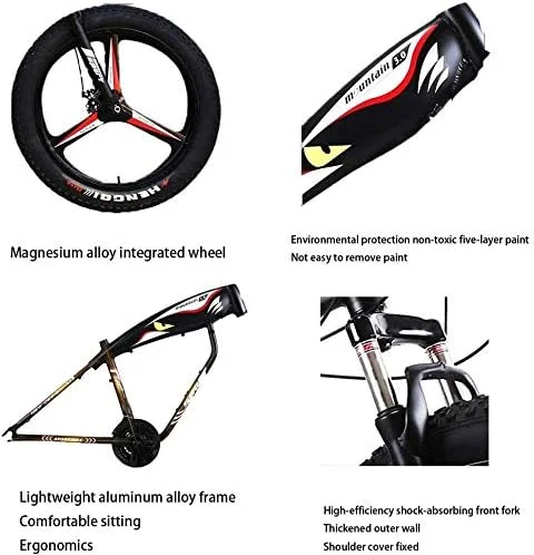 دوچرخه کوهستانی ساحلی با لاستیک پهن 26 اینچی، 24 دنده، آلیاژ آلومینیوم، سیستم تعلیق جلو، ترمز دیسکی دوبل، مناسب برای تمام سطوح