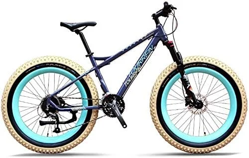 دوچرخه کوهستان حرفه ای 27 سرعته سایز 26 اینچ با تایر پهن، بدنه آلومینیومی، سیستم تعلیق جلو، مناسب برای تمام سطوح