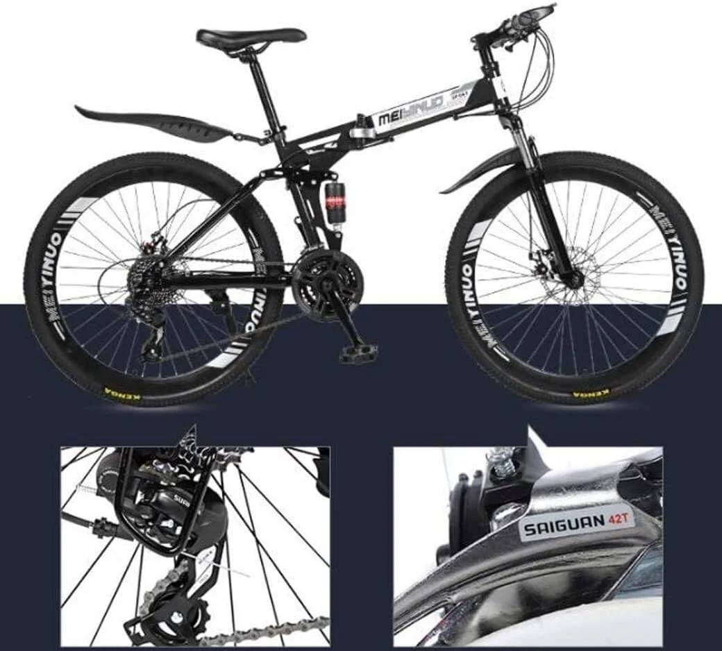 دوچرخه کوهستانی 26 اینچی 27 سرعته بزرگسال، دوچرخه جاده ای آلومینیومی سبک وزن با سیستم تعلیق کامل و ترمز دیسکی دوچرخه کوهستانی 26 اینچی 27 سرعته بزرگسال، دوچرخه جاده ای آلومینیومی سبک وزن با سیستم تعلیق کامل و ترمز دیسکی