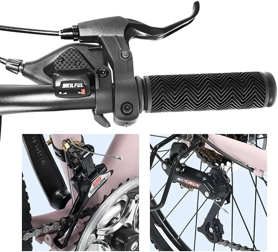 دوچرخه کوهستانی ۲۶ اینچی با سیستم تعلیق جلو، ۲۴/۲۷ سرعته، با فریم فولادی کربنی و ترمز دیسکی دوبل، مناسب برای آقایان و بانوان